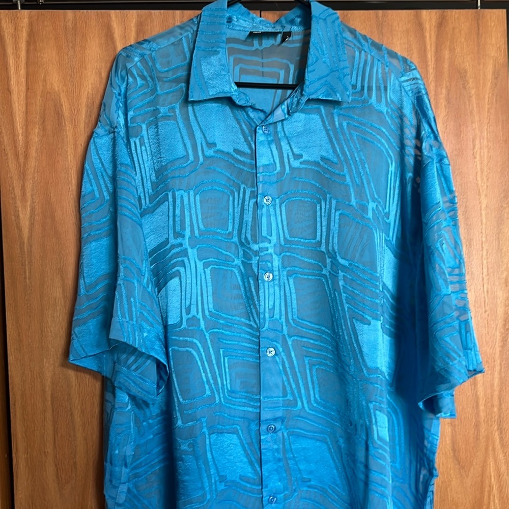 ASOS-Oversized Men Print Shirt 2XL